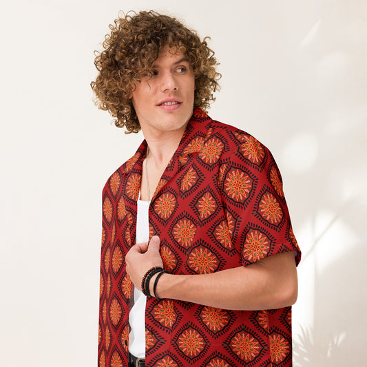 Chemise Homme - Red Patterns