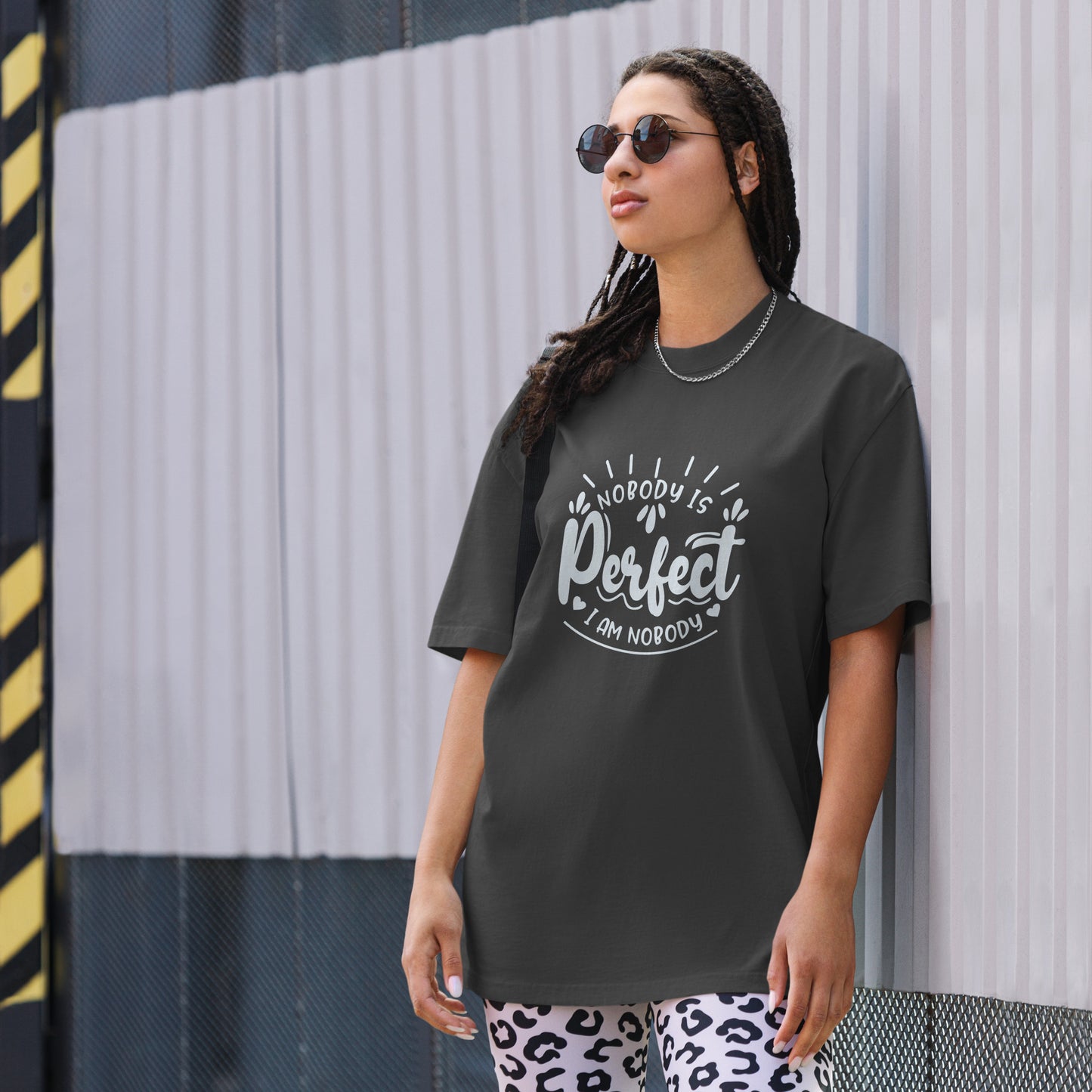 T-shirt Femme Oversize - Nobody Is Perfect